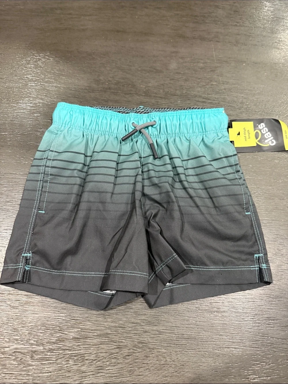 Pack 2 Short Swim Ombre Aqua to Charcoal & Blue to Coral Swim Trunks - Art Class